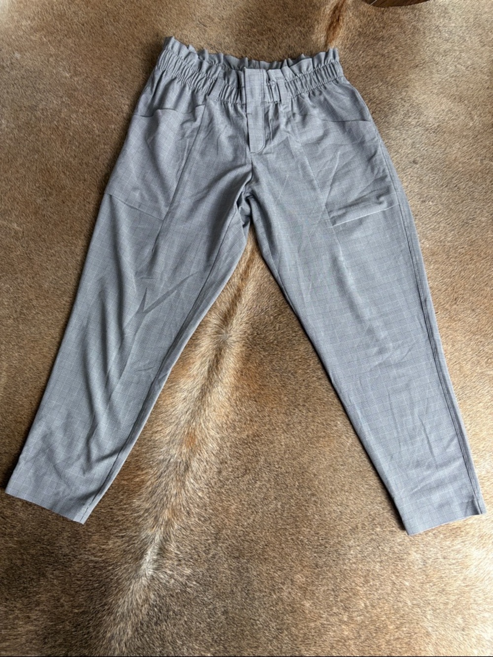 Athleta Gray Drawstring Tailored Chinos